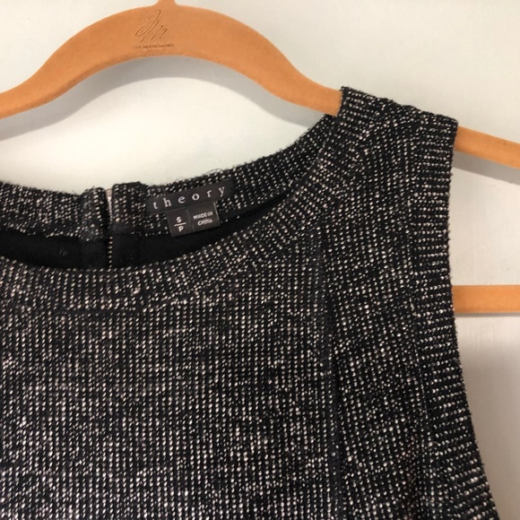 Theory Dress Pockets Tweed Sleeveless Sz S - Picture 4 of 8